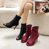 Dodobye Jazz Dance Boots with Fish Mouth, Cool Shoes, Simple Style, Hollow, Short Tube, High Heel, New Fashion, Summer, 2025