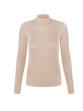 christmas outfit Dodobye Long Sleeves Skinny Solid Color High Neck Pullovers Sweater Tops