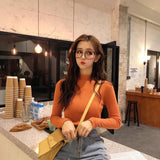 Black Friday Dodobye Knitted Solid Slim Turtleneck Women Casual Simple Elastic Thin Pullover Sweaters Lady Korean Autumn Chic Daily Basic Knitwear