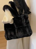 Dodobye Arden Faux Fur Plush Bag