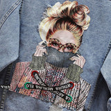 Dodobye 2025 Autumn New Denim Jacket Women Harajuku Printed Frayed Beading Loose Casual Jeans Jacket Coat Outwear Female Jacket P521