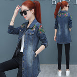 Dodobye 2025 Autumn Women Jackets Embroidery Denim Jacket Loose Casual Jeans Jacket Women Coat Outwear Female Jacket 5XL P327