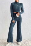 Dodobye Turtleneck Long Sleeve Bootcut Pants Knitted Set