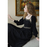 Dodobye Black Queen Strap Dress And Knit Cardigan