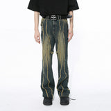 Dodobye Spring Denim Pants New Korean Version Niche Deconstruction With Distressed Edge Stitching Design, Washed Loose Jeans For Men