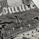 Dodobye Y2K Jeans For Men New Gothic Oversized Embroidery Loose Denim Shorts Male Harajuku Retro Popular Casual Shorts Pants Streetwear