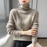 Black Friday Dodobye Casual Simple Knitted Solid Turtleneck Women Korean Slim Fit Warm Soft Pullover Sweaters Female Autumn Chic Daily Knitwear