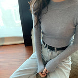 Black Friday Dodobye Knitted Solid Slim Turtleneck Women Casual Simple Elastic Thin Pullover Sweaters Lady Korean Autumn Chic Daily Basic Knitwear