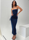 Dodobye-Samper Strapless Maxi Dress Navy