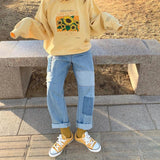 christmas outfit Dodobye Sunflower Field Vintage Sweatshirt