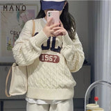 christmas outfit Dodobye New Korean trendy retro letter twist sweater for women autumn new loose lazy style sweater long sleeves women clothing y2k tops