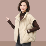 Dodobye 2025 New Korean Women's Vest Puffer Jacket Casual Parkas Round Neck Down Cotton Vest Loose-fit Slim Female Warm Snow Wear Top