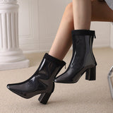 thanksgiving outfit Dodobye 2024 Brand Ankle Boots Toe Chunky Heels 7.5cm Concise Daily Female Booties 43 44 45 46 47 48