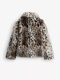 christmas outfit Dodobye New Fashion Leopard Printed Warm Faux Fur Coat Chic Lapel Long Sleeve Women's Fluffy Furry Jacket Thick Lady Chic Outerwear 2024