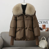 Dodobye 2025 Winter Women's Warm Coat New Thicken Fur collar Jacket Short Down cotton Loose Outwear Solid Casual Female Parkas Coats