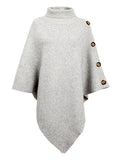 christmas outfit Dodobye Casual 7 Colors High-Neck Sweater Cape