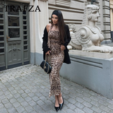 thanksgiving outfit Dodobye 2024 Spring Summer Streetwear LEOPARD Print Women Suits Fashion Strapless Sleeveless Tops+Chic Elegant Pencil Long Skirts