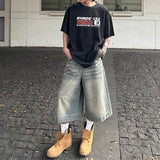 Dodobye 90s Streetwear American Street Casual Style Retro Harajuku Nostalgic Light Colored Wide Leg Washed Summer Versatile Super Loose Trendy Jeans