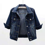 Dodobye 2025 New Summer Women Denim Jacket Candy Color Casual Short Denim Coat Famale Jeans Jackets Outerwear Casaco Jaqueta Feminina