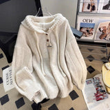 christmas outfit Dodobye Autumn and winter hooded sweater women's Korean style loose 2025 lazy style new thickened drawstring sweater women clothing