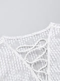 Dodobye See Through Tied Long Sleeve Top