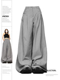 Dodobye Women Grey Baggy Pants Y2k 2000s Oversize Pants Vintage Streetwear High Waist Trousers Harajuku Pants 90s Aesthetic Clothes 2025