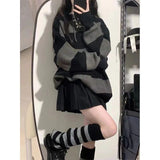 Dodobye Streetwear Striped Sweater Women Oversized Knitted Pullovers Harajuku Korean Loose Knitwear Winter Fashion Casual Jumpers New