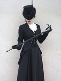 Dodobye Black Lady Swallow-Tailed Coat &Amp; Long Skirt