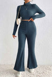 Dodobye Turtleneck Long Sleeve Bootcut Pants Knitted Set