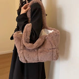 Dodobye Arden Faux Fur Plush Bag