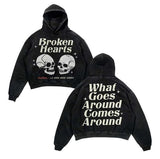 Dodobye Harajuku American Goth Hoodies Women Y2K New Goth Skull Printing Streetwear Hip Hop Couples Sweatshirt Clothes - High Quality 1226