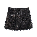 Dodobye Ladies Sequin Mini Skirt Women Sexy Luxury High Waist Skirts Woman Summer Womens Skirts Streetwear Glitter Short Skirt Female