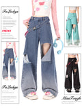 Dodobye 2025 Summer New AmericanRetro Straight Slim Denim Pants Women Causal Y2k 2000s Harajuku Stretwaer High Waist Loose Long Jeans