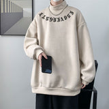 christmas outfit Dodobye Suede sweatshirt for men and women in autumn and winter heavyweight half turtleneck plus velvet thickened oversize jacket tops