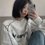 christmas outfit Dodobye Korean college style round neck sweatshirt for women INS Korean style loose top trendy k pop clothes winter clothes women