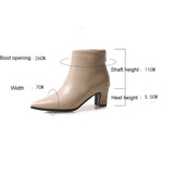 thanksgiving outfit Dodobye ankle boots women Pointed toe bootie 5cm Thick heel botines mujer chaussures femme Spring A1439