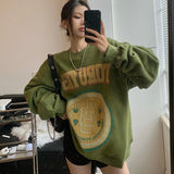 christmas outfit Dodobye Thickened American Style Avocado Green Sweatshirt