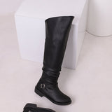 thanksgiving outfit Dodobye Brand Ladies Boots Round Toe Heels 3cm Slip On 45 46 47 48 Female Shoes