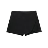 thanksgiving outfit Dodobye 2024 Autumn Winter Women Casual Mini Asymmetrical Skirts Shorts Fashion Sexy High Waist Solid Back Pockets Female Shorts