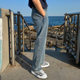 Dodobye Wear Out Straight Leg Jeans For Men In The Spring Of 2025, New Loose Pants, Korean Style Trend, Simple And Trendy Casual Pants