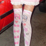 Dodobye Sexy Stockings Stockings for Women Goth Knee High Socks Pantyhose Harajuku Punk Long Socks Woman Fetish Tights Lolita Emo Shoopy