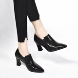 Dodobye 2024 Spring and Autumn New Fashion Pointed Outwear Solid Color Versatile Black Large Women's Shoes High Heel Single Shoe Women