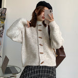 christmas outfit Dodobye Gentle knitted sweater women's coat artistic retro round neck lazy style cardigan autumn and winter top women clothing y2k tops