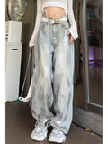 Dodobye Women's Grey Baggy Jeans Harajuku Oversize Denim Trousers Y2k Aesthetic Vintage Japanese 2000s Style Jean Pants Trashy Clothes