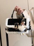 Dodobye Cohen Faux Fur Square Bag