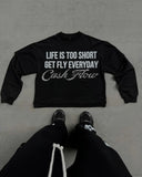 Dodobye T-shirt Gothic  Personalized Fashion Harajuku Hip-hop Letter Pattern Double-layer Long Sleeved Pattern Sportswear Streetwear