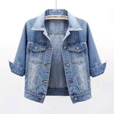 Dodobye 2025 New Summer Women Denim Jacket Candy Color Casual Short Denim Coat Famale Jeans Jackets Outerwear Casaco Jaqueta Feminina