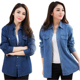 Dodobye 2025 New Women Basic Coat Denim Jacket Women Autumn Denim Jacket For Women Jeans Jacket Women Denim Coat Lady Loose Casual 4XL