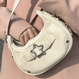 Dodobye Star Embellish Pu Leather Shoulder Bag