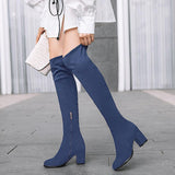 thanksgiving outfit Dodobye Faux Suede Boots over the knee high women boots women's autumn thigh high boots shoes bota B876a